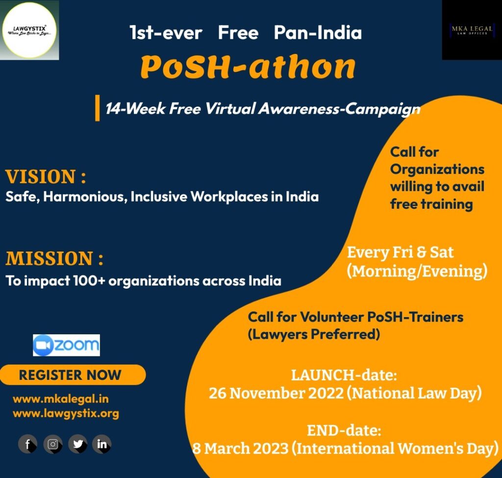 1st-ever Free Pan-India PoSH-athon